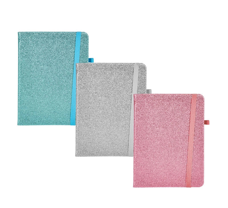 Novelty Glitter Notebook A5, 80 Pages