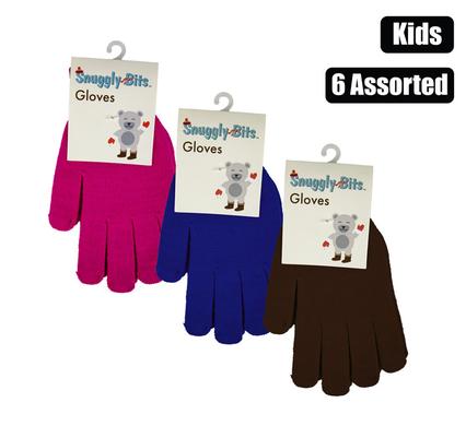 Gloves Kids Plain Assorted Colors