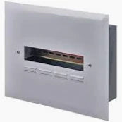 WHITE STEEL DIN DB FLUSH 18-WAY C/W TRAY