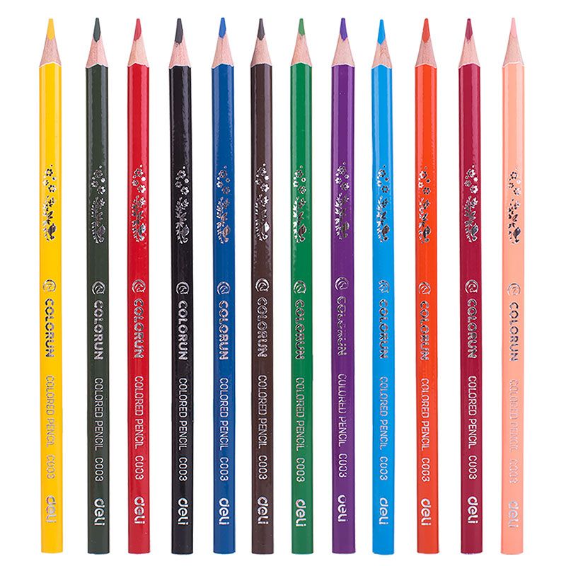 Colored Pencil 12 Color Full Length Triangular