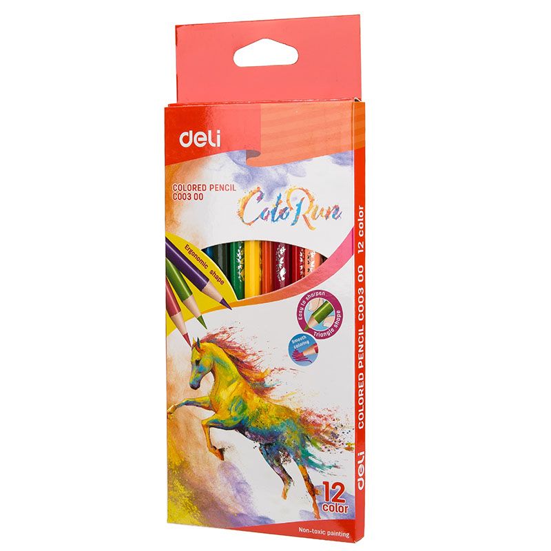 Colored Pencil 12 Color Full Length Triangular