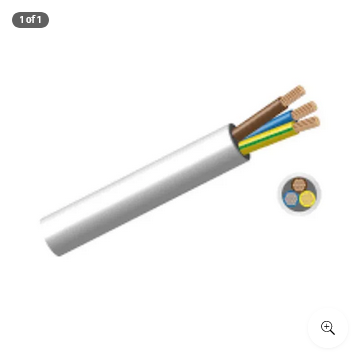 CABTYRE 1.5MM X 3CORE 100M WHITE