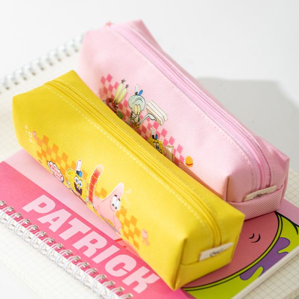 Spongebob Pencil Pouch 20x5.5x5cm Pink & Yellow