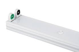 4FT Wide Body Open Channel Fitting Wired for Double LED Emergency