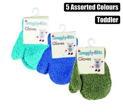 Toddler Mittens Plush Assorted colours