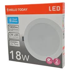 18w Round Concealed Panel Light White