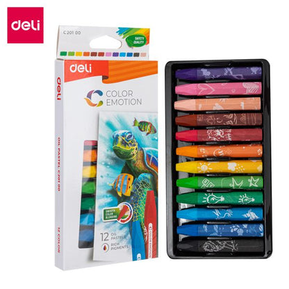 Deli Color Emotion Oil Pastel 12 Colors