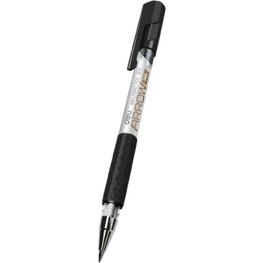 Arrow Ballpoint Pen 0.7Mm Black Ink Solid Barrel With Grip