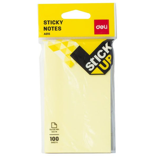 Deli Sticky Notes 76x126mm 100 Sheets