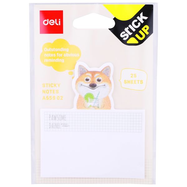 Deli Sticky Notes 75x84mm 25 Sheets 3 Patterns