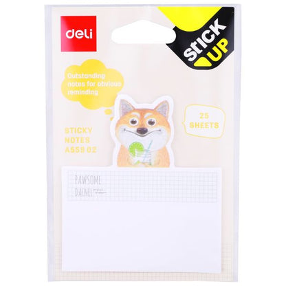 Deli Sticky Notes 75x84mm 25 Sheets 3 Patterns