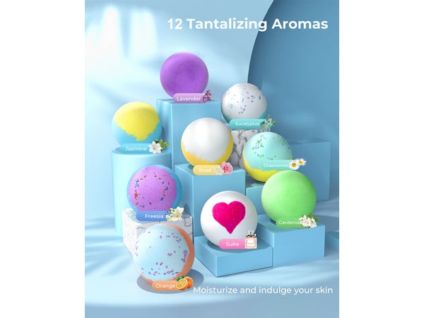 Epeios 12-Piece Premium Bath Bombs