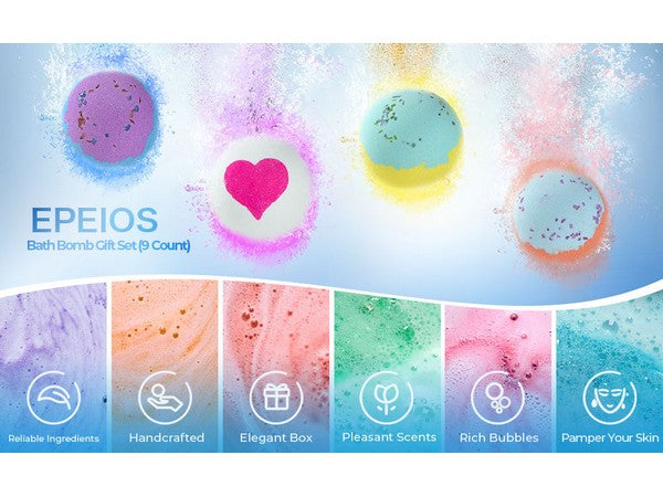 Epeios 12-Piece Premium Bath Bombs