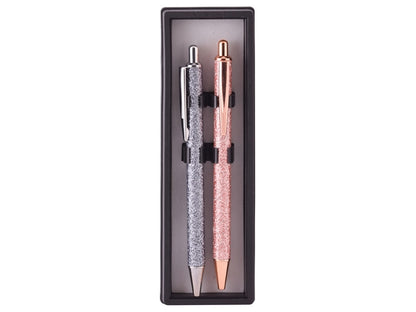Glitter Silver & Rosegold Pen Set