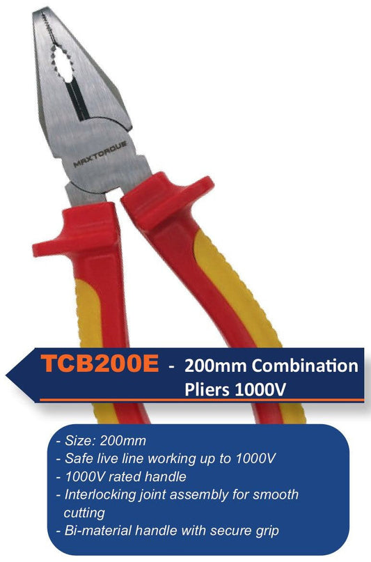 TCB200E - 200mm 1000V ELECTRICIANS PLIERS