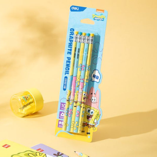 SpongeBob Graphite Pencil HB with Eraser 10's