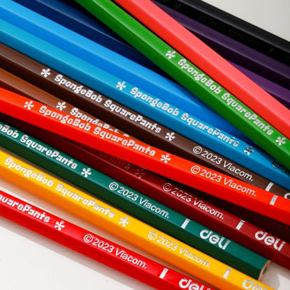 Spongebob Colored Pencils 24 Colors Hexagonal Barrel Full Length