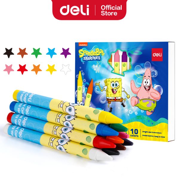 Spongebob Wax Crayon 8x90mm 10 Colors