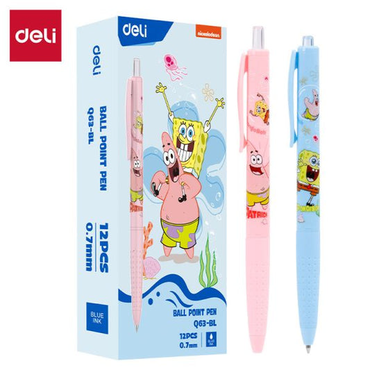 Retractable Spongebob Ballpoint Pen Bullet Tip 0.7mm Blue
